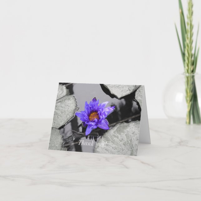 Wasserlilie Dankeskarte (Vorderseite)