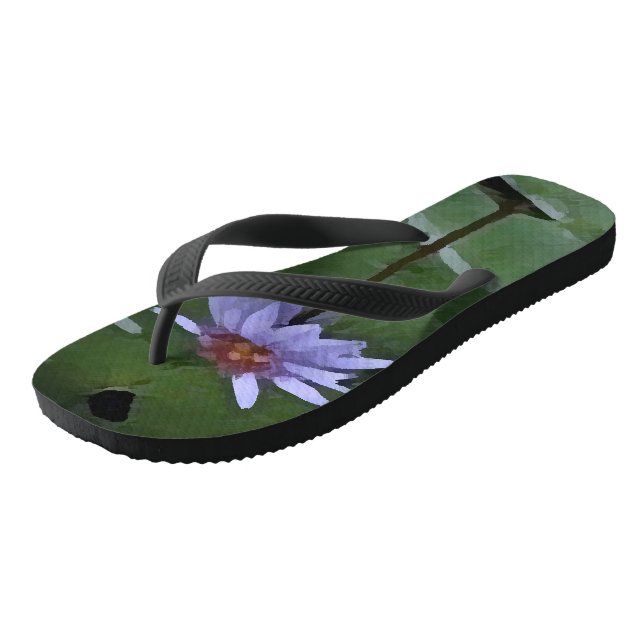 Wasserlilie Flip Flops (Schrägansicht)