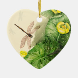 Wasserlilie Keramik Ornament