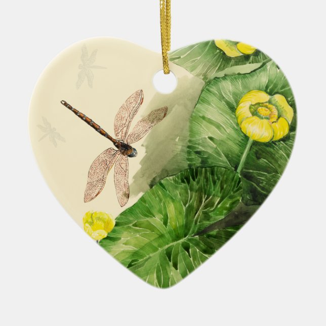 Wasserlilie Keramik Ornament (Vorne)