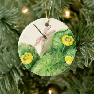 Wasserlilie Keramik Ornament