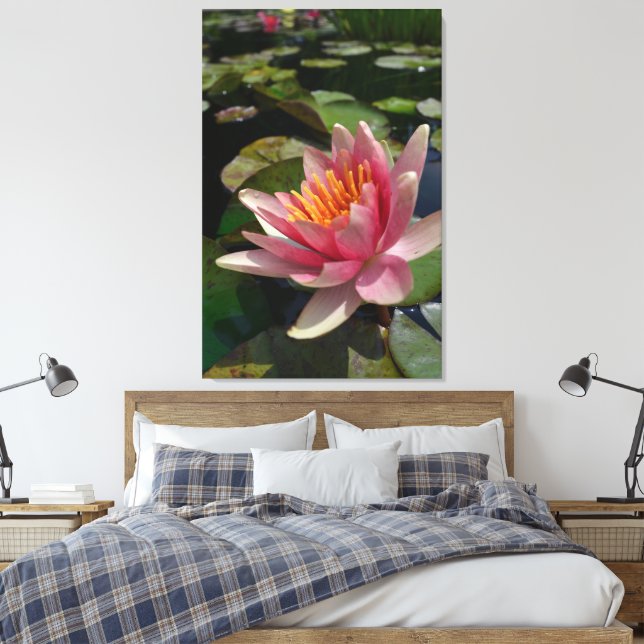 Wasserlilie Leinwand (Insitu (Schlafzimmer))