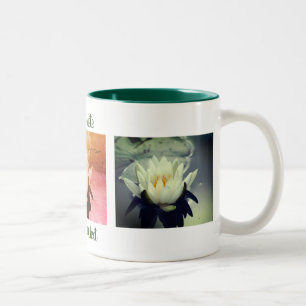 Wasserlilie Lotus Blume Personalisiert Zweifarbige Tasse