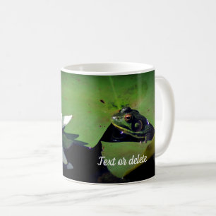 Wasserlilie Lotus Blume und Frosch Personalisiert Kaffeetasse