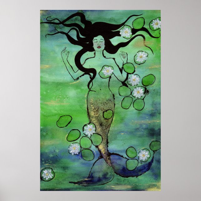 Wasserlilie Mermaid Poster (Vorne)