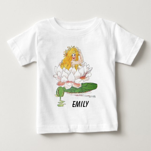Wasserlilie Niedliche Blume Kind Blumenmaus Mädche Baby T-shirt (Vorderseite)