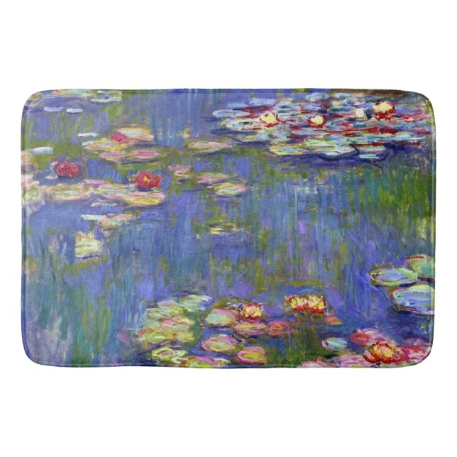 Wasserlilie Pond Claude Monet Kunstvoll wandern Badematte (Vorderseite)