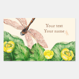 Wasserlilie Rechteckiger Aufkleber