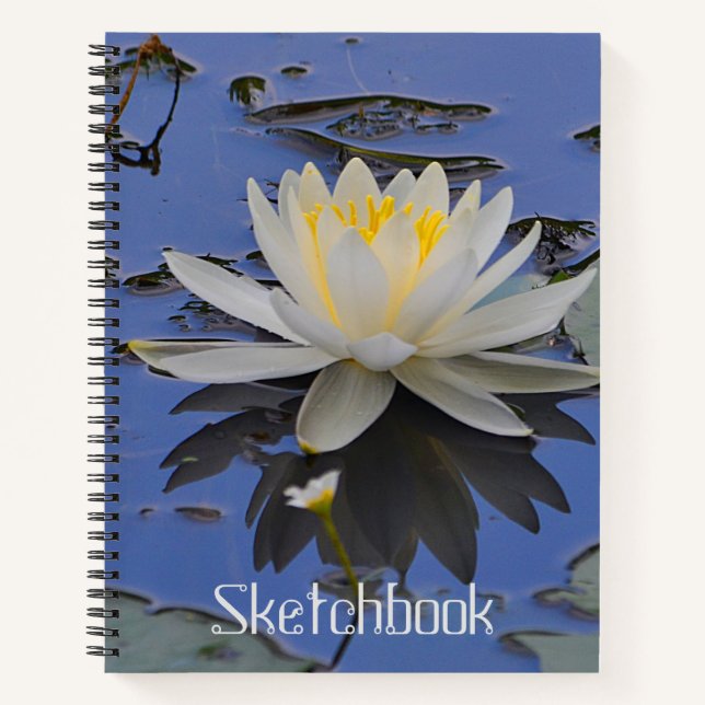 Wasserlilie Sketchbook Notizbuch (Vorderseite)
