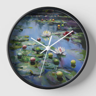 Wasserlilie Softball Wall Clock Uhr