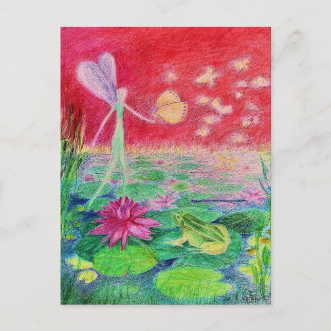 Wasserlilie-Tänzer Postkarte (Vorderseite)