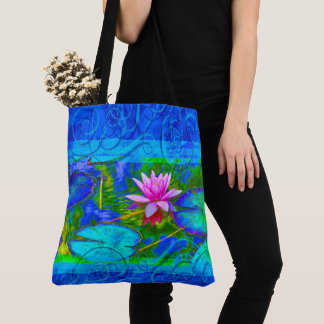 Wasserlilie-Taschen-Tasche Yogini blauer