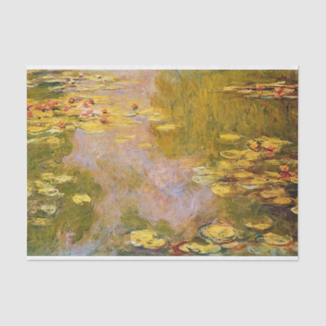 Wasserlilie-Teich-Serie von Claude Monet Seidenpapier (Vorderseite)