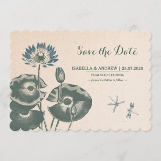 Wasserlilie und Libelle Save the Date