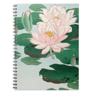 Wasserlilie von Ohara Koson, florale japanische Ku Notizblock