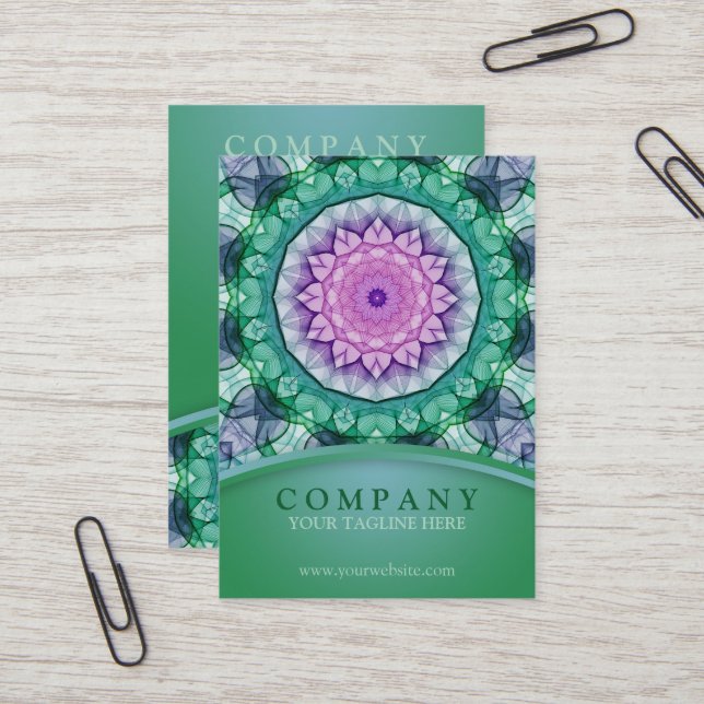 WasserlilieMandala Visitenkarte (Vorderseite/Rückseite Beispiel)