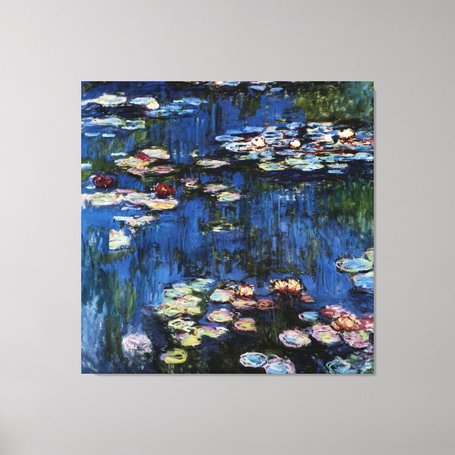 Wasserlilien; 1914 von Monet Leinwanddruck (Vorderseite)