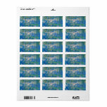 Wasserlilien, 1916-1919 von Claude Monet Adressaufkleber<br><div class="desc">Claude Monet - Wasserlilien,  1916-1919. Oscar-Claude Monet (1840-1926) war ein französischer Maler und Gründer impressionistischen Gemäldes,  der als wichtiger Vorläufer des Modernismus angesehen wird,  insbesondere in seinen Versuchen,  die Natur so zu malen,  wie er sie wahrnahm.</div>