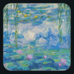 Wasserlilien, 1916-1919 von Claude Monet Quadratischer Aufkleber<br><div class="desc">Claude Monet - Wasserlilien,  1916-1919. Oscar-Claude Monet (1840-1926) war ein französischer Maler und Gründer impressionistischen Gemäldes,  der als wichtiger Vorläufer des Modernismus angesehen wird,  insbesondere in seinen Versuchen,  die Natur so zu malen,  wie er sie wahrnahm.</div>