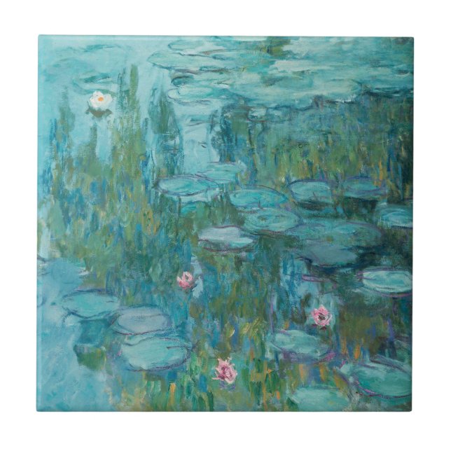 Wasserlilien (Claude Monet, 1915) Tile Fliese (Vorderseite)