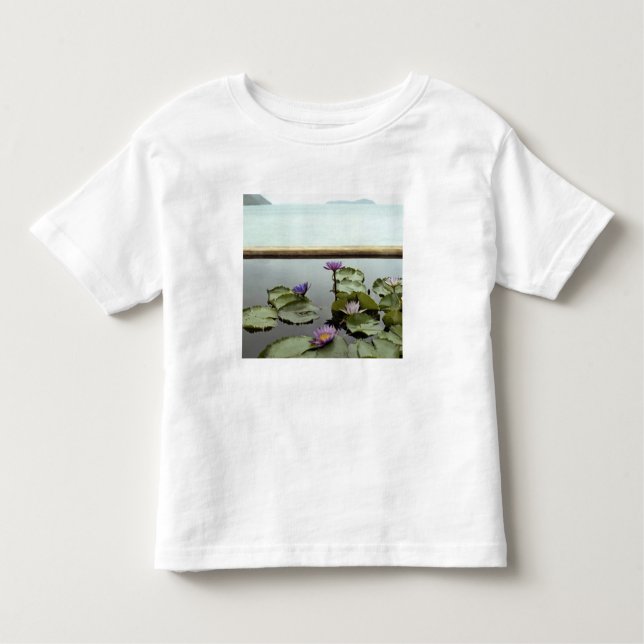 Wasserlilien im Teich durch Ozean Kleinkind T-shirt (Vorderseite)