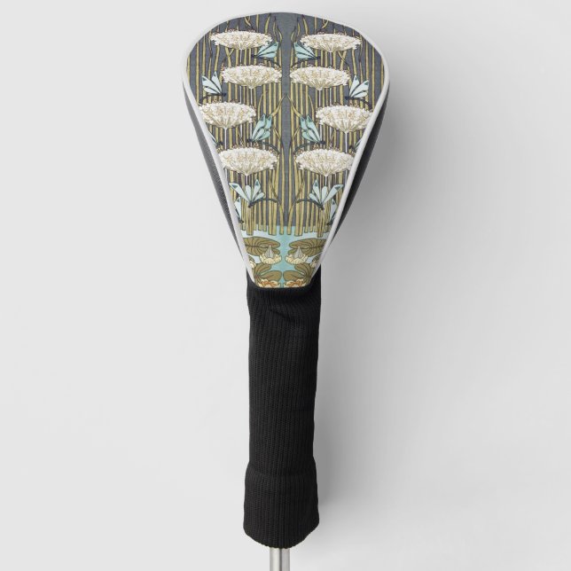 Wasserlilien, Libellen, Marsh Art Nouveau Golf Headcover (Vorderseite)