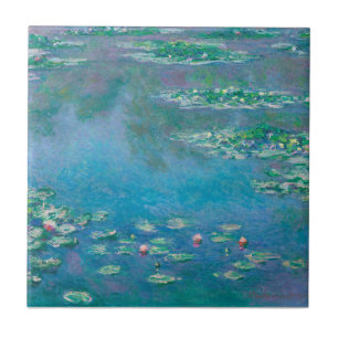 "WASSERLILIEN" MONET FINANZKUNST KERAMIK TILE FLIESE