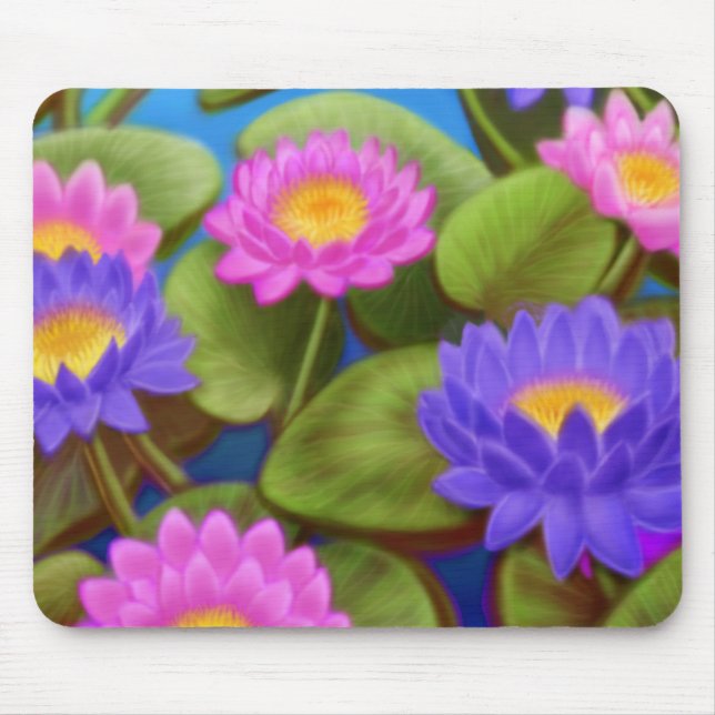 Wasserlilien Mousepad (Vorne)