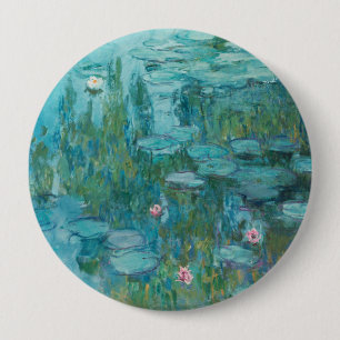 Wasserlilien, Ölgemälde der Kunst, Claude Monet Button