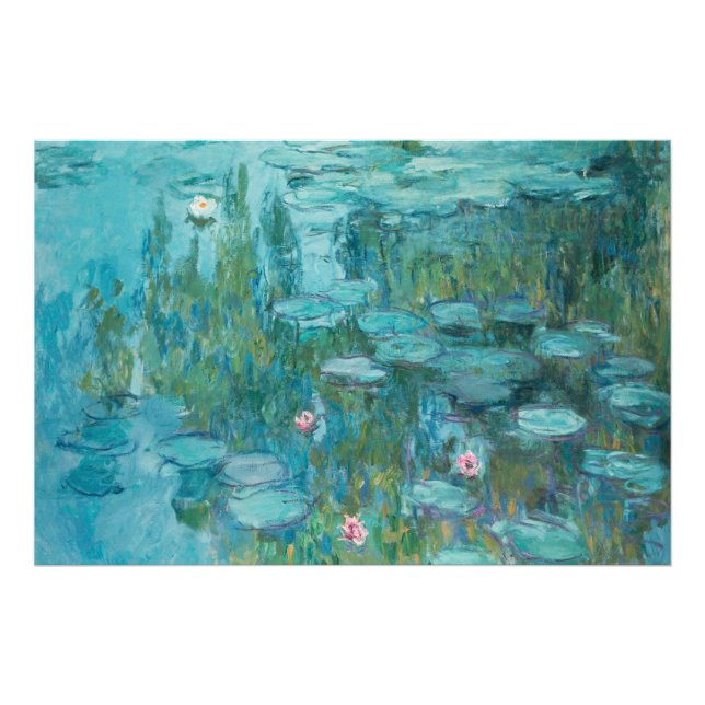 Wasserlilien, Ölgemälde der Kunst, Claude Monet Fotodruck (Vorne)