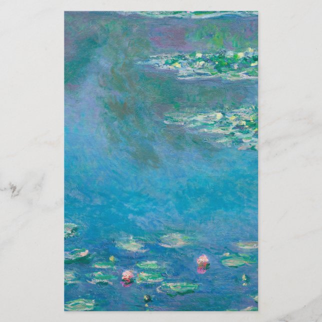 Wasserlilien von Claude Monet Kunstmalerei Flyer (Vorne)