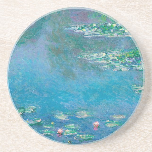 Wasserlilien von Claude Monet Kunstmalerei Getränkeuntersetzer (Vorne)