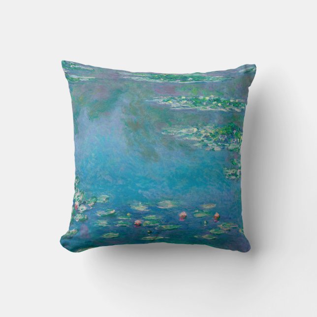 Wasserlilien von Claude Monet Kunstmalerei Kissen (Vorderseite)