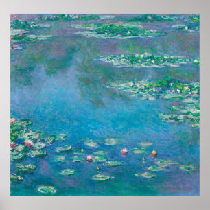 Wasserlilien von Claude Monet Kunstmalerei Poster