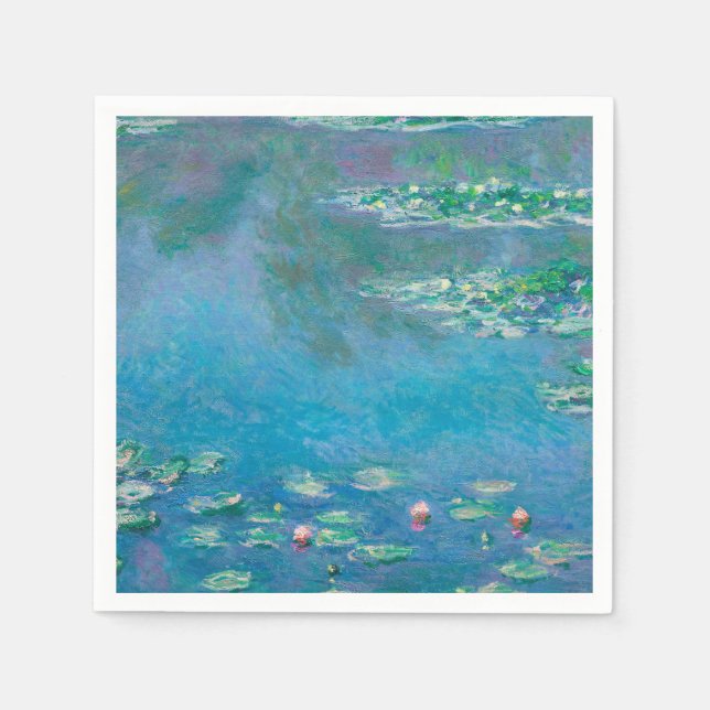 Wasserlilien von Claude Monet Kunstmalerei Serviette (Vorderseite)