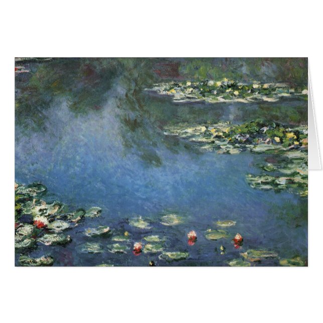 Wasserlilien von Claude Monet, Vintage Blume (Vorderseite (Horizontal))