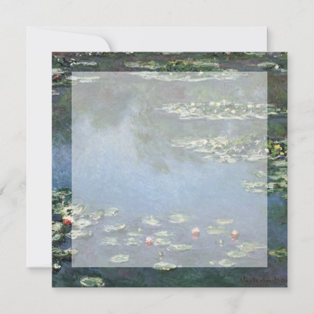Wasserlilien von Claude Monet, Vintage Blume (Vorderseite)