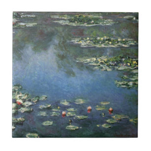 Wasserlilien von Claude Monet, Vintage Blume Fliese