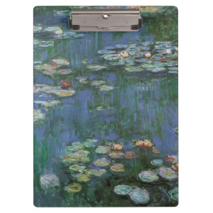 Wasserlilien von Claude Monet, Vintage Blume Klemmbrett
