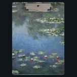 Wasserlilien von Claude Monet, Vintage Blume Klemmbrett<br><div class="desc">Water Lilies (1906) von Claude Monet ist ein Vintager Impressionismus Kunstlandschaft Blumen Gemälde. Es ist eine von vielen Variationen von Wasserliliengemälden, die Monet in seinem Blumengarten in Giverny, Frankreich, gemalt hat. Wasserlilie Blume in einem Teich der Frühjahrszeit. Über den Künstler: Claude Monet (1840-1926) war Gründer der französischen impressionistischen Malerei, wobei...</div>