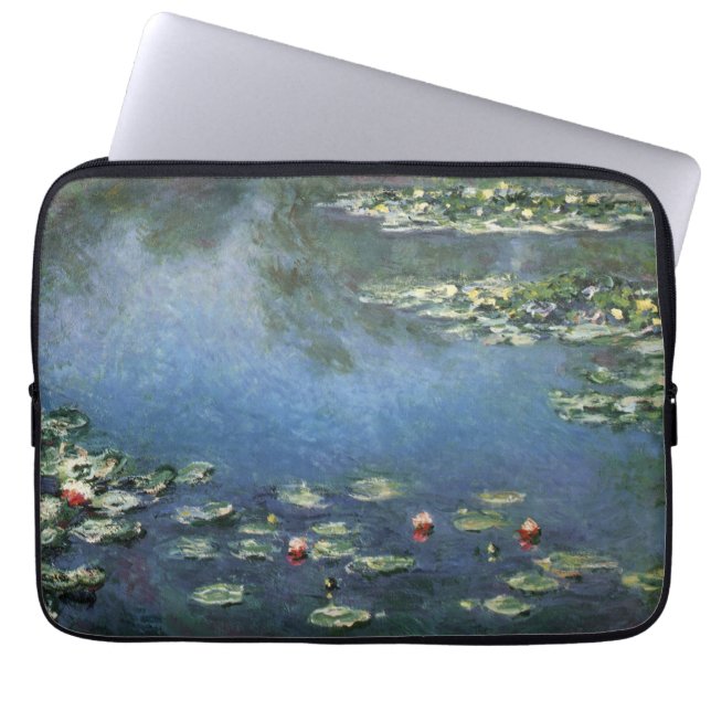 Wasserlilien von Claude Monet, Vintage Blume Laptopschutzhülle (Vorderseite)