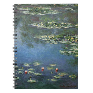 Wasserlilien von Claude Monet, Vintage Blume Notizblock
