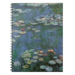 Wasserlilien von Claude Monet, Vintage Blume Notizblock
