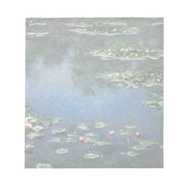 Wasserlilien von Claude Monet, Vintage Blume Notizblock (Vorderseite)