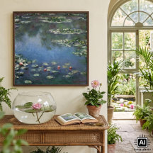 Wasserlilien von Claude Monet, Vintage Blume