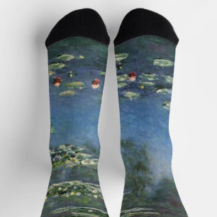Wasserlilien von Claude Monet, Vintage Blume Socken