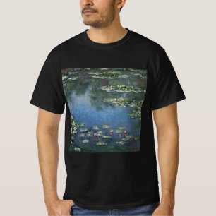 Wasserlilien von Claude Monet, Vintage Blume T-Shirt