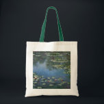 Wasserlilien von Claude Monet, Vintage Blume Tragetasche<br><div class="desc">Water Lilies (1906) von Claude Monet ist ein Vintager Impressionismus Kunstlandschaft Blumen Gemälde. Es ist eine von vielen Variationen von Wasserliliengemälden, die Monet in seinem Blumengarten in Giverny, Frankreich, gemalt hat. Wasserlilie Blume in einem Teich der Frühjahrszeit. Über den Künstler: Claude Monet (1840-1926) war Gründer der französischen impressionistischen Malerei, wobei...</div>