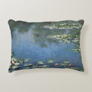 Wasserlilien von Claude Monet, Vintage Blume Zierkissen