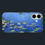Wasserlilien von Claude Monet, Vintage Kunst iPhone 16 Hülle<br><div class="desc">Wasserlilien von Claude Monet sind ein Vintager Impressionismus, ein Kunstmalerei mit Wasserlilien in einem Teich im Garten von Monet auf seiner Zuhause in Giverny, Frankreich. Ein sonniger Frühlingstag oder Sommertag mit einem strahlend blauen Himmel im Teich. Claude Monet malt gerne "en plein air" oder "im Freien". Eine Serie von über...</div>
